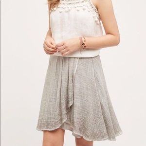 Anthroplogie Tina Jo grey silver skirt small